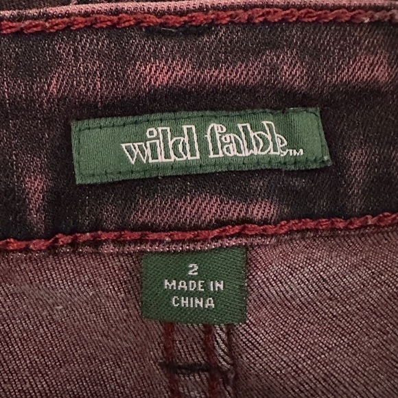 Wild Fable Purple Wash Denim skinny Raw Hem Size 2 - Picture 12 of 13